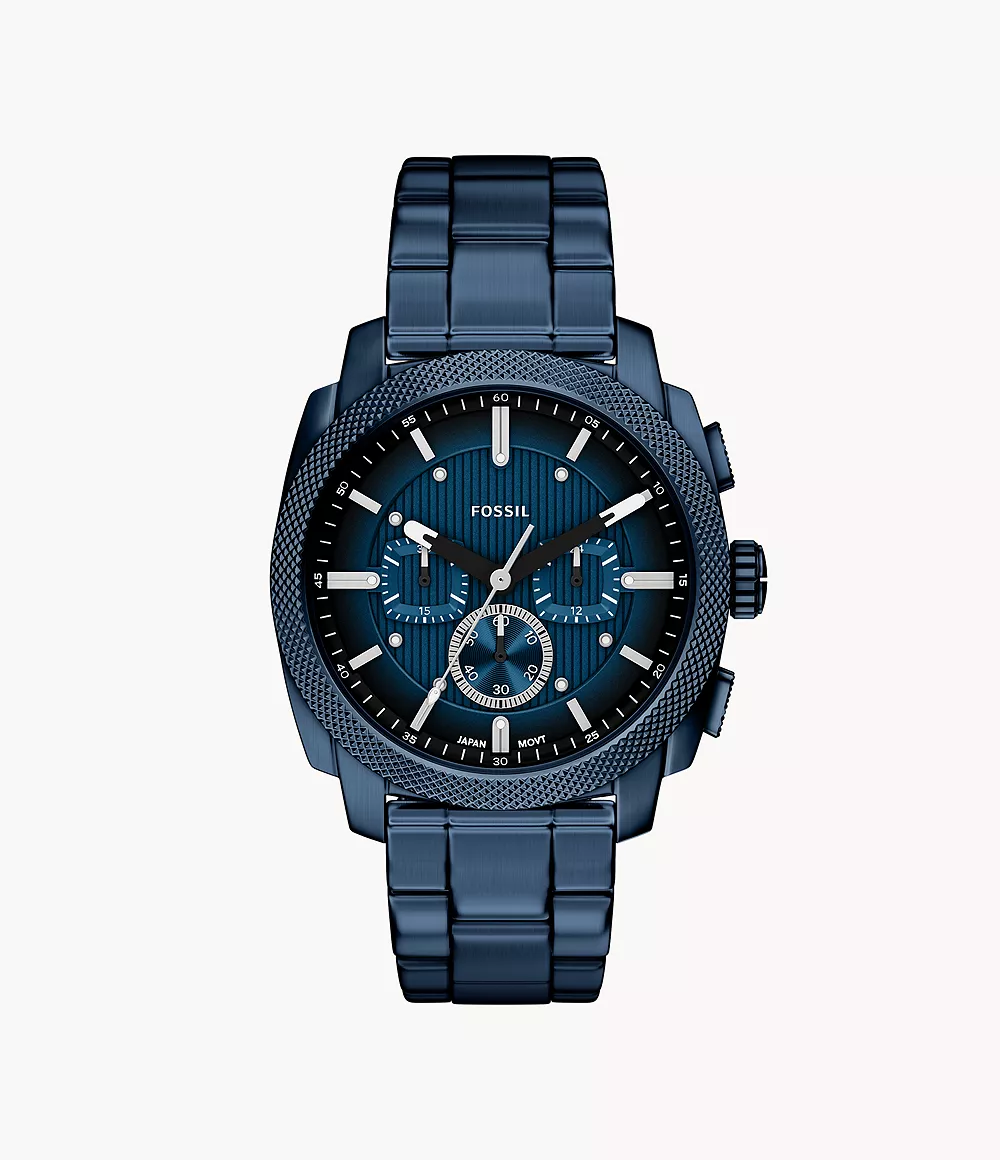 Machine 44mm Chronograph Navy Stainless Steel Watch