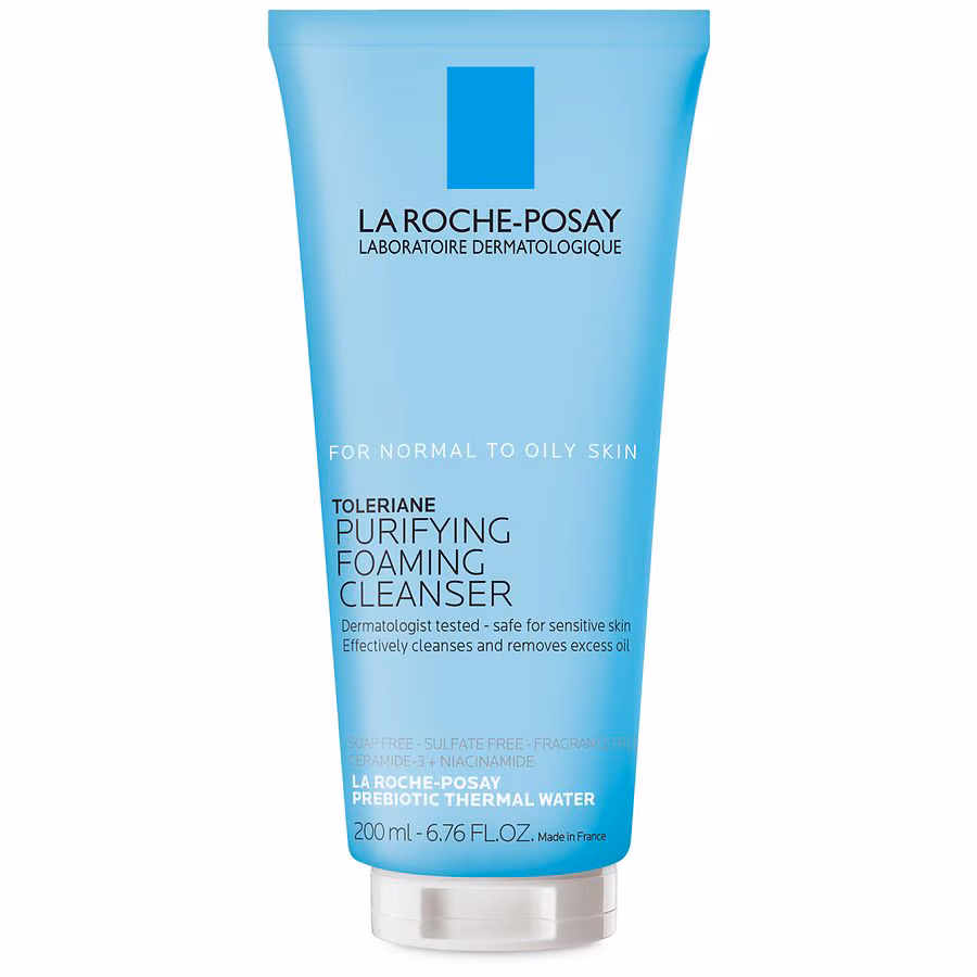 La Roche-Posay Toleriane Purifying Foaming Face Cleanser for Normal, Oily and Sensitive Skin, 6.76 fl oz