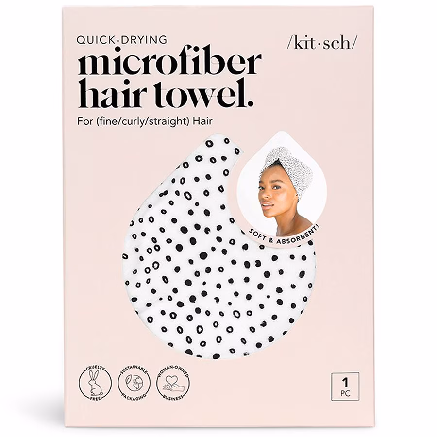 KITSCH Microfiber Micro Dot Hair Towel, 1.0 ea