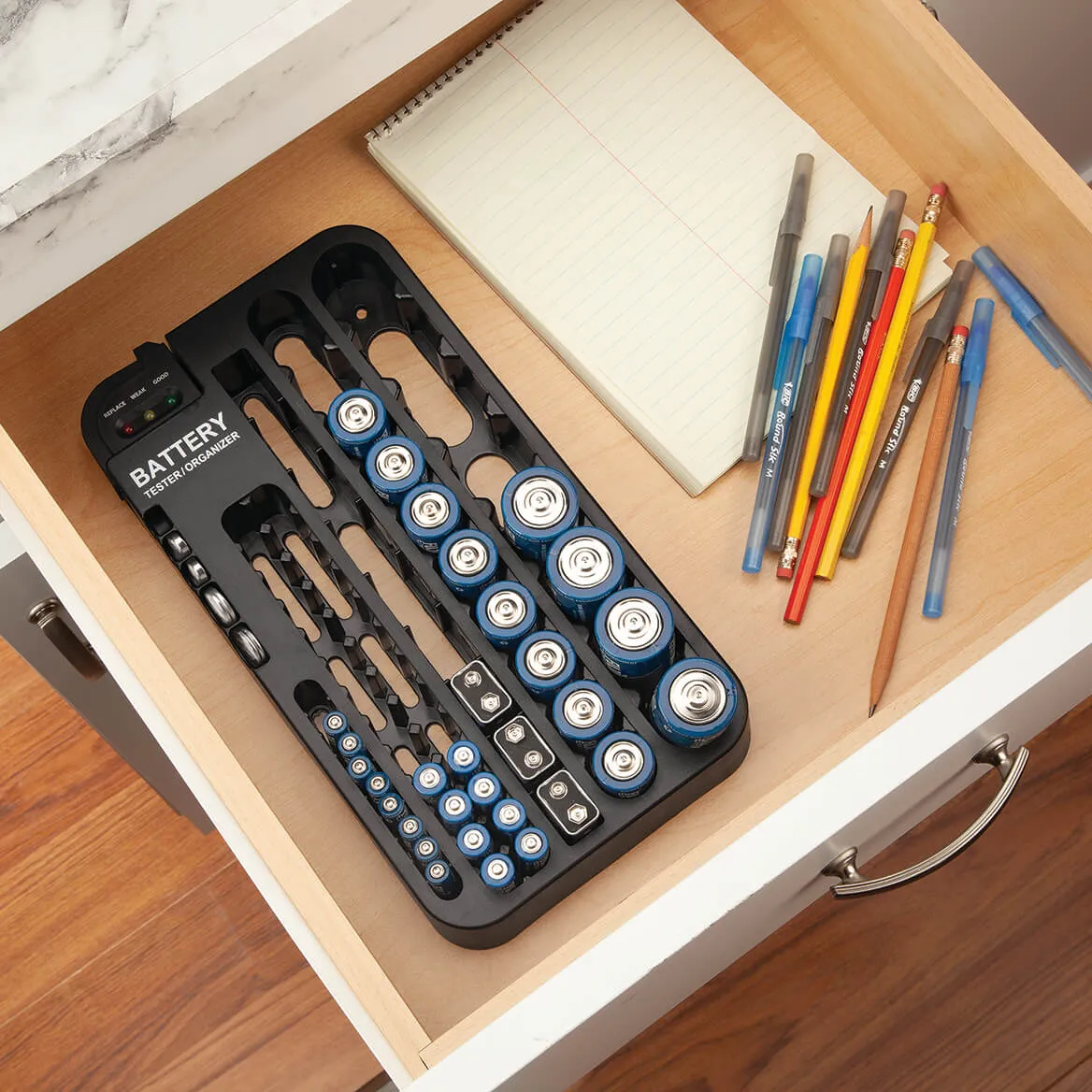 Battery Organizer with Tester