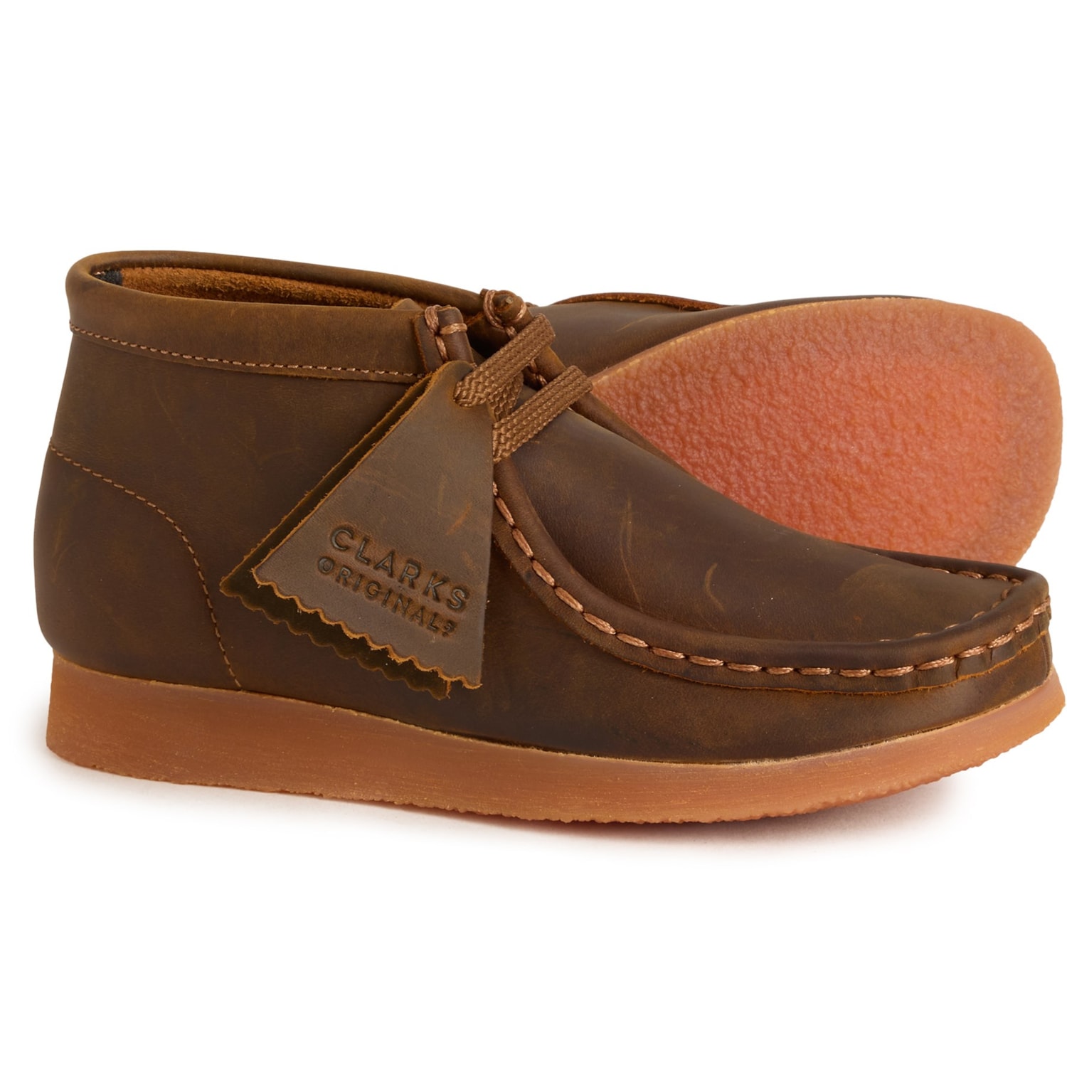 Clarks Toddler Boys and Girls Wallabee Boots Wide - Leather
