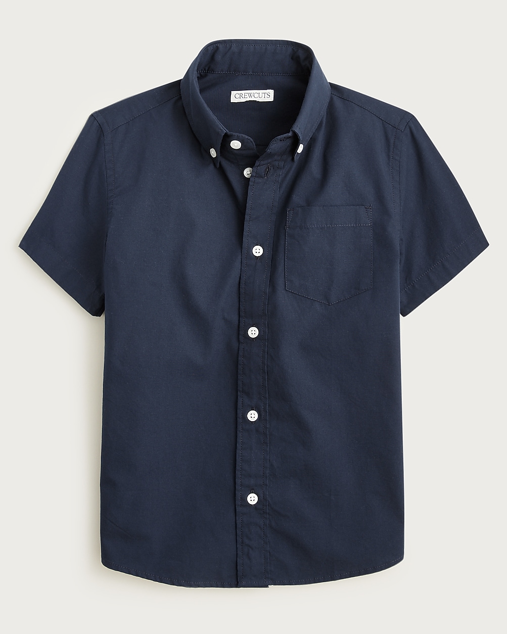 Kids' short-sleeve stretch poplin button-down