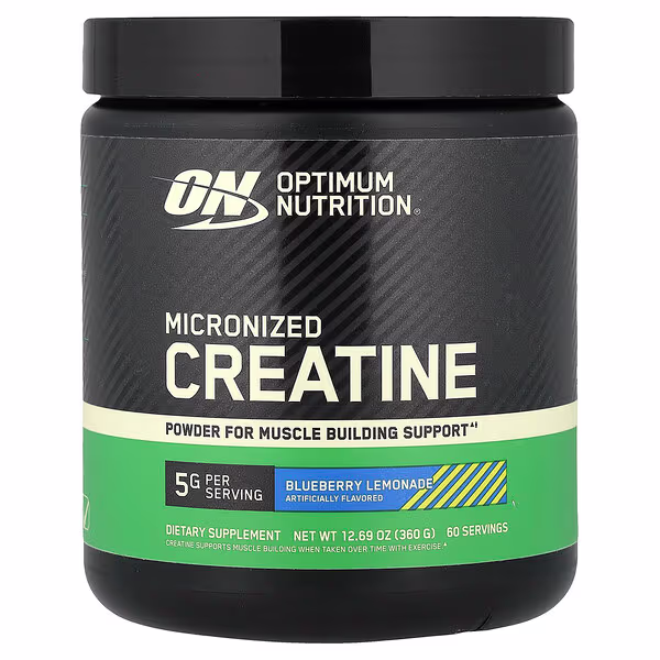 Optimum Nutrition, Micronized Creatine Powder, Blueberry Lemonade, 12.69 oz (360 g)
