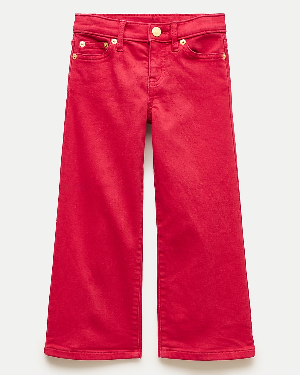 Girls' relaxed wide-leg jean in garment-dyed stretch denim