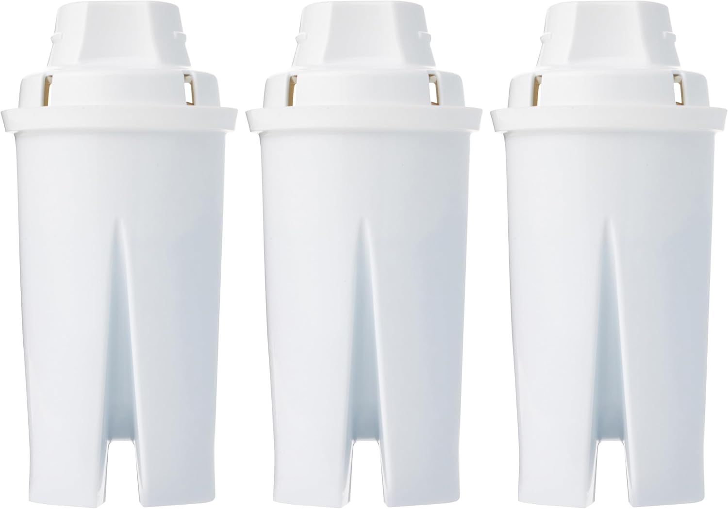 Amazon Basics Enhanced Water Filter, Brita Filter Replacement, 3-Pack | Brita water pitcher filters improve tap water taste; contaminant reduction, WQA & NSF certified, BPA-Free
