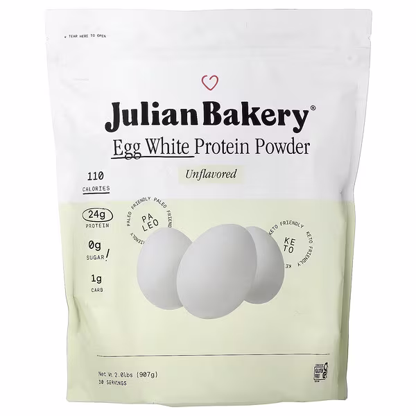 Julian Bakery, Egg White Protein Powder, Unflavored, 2.01 lbs (907 g)