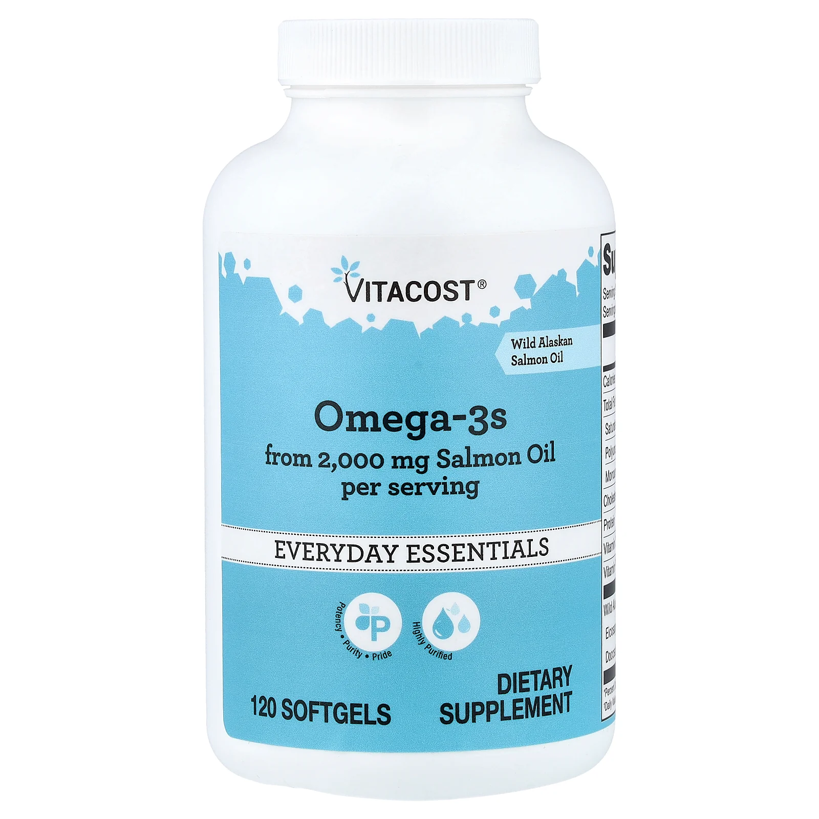 Vitacost, Everyday Essentials, Omega-3s, 120 Softgels