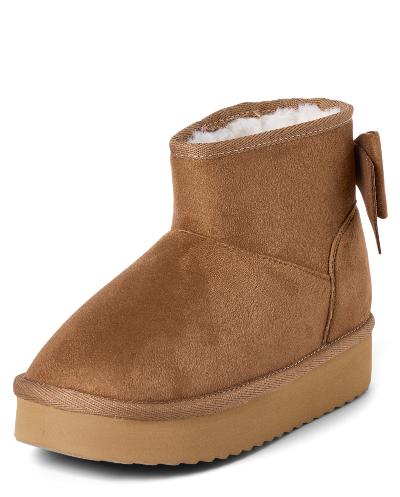 Girls Bow Teddy Boots