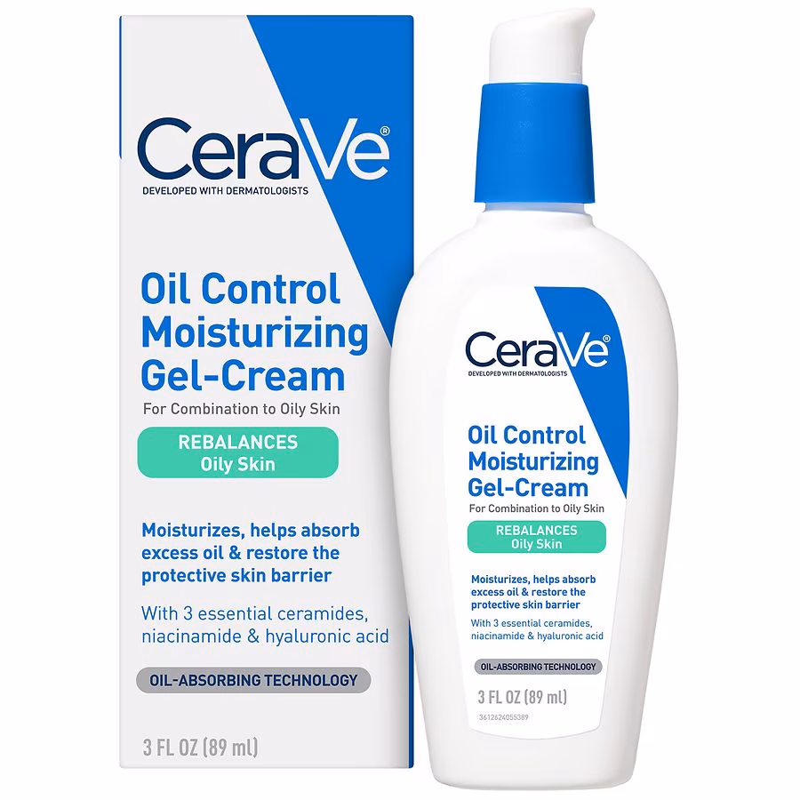 CeraVe Oil Control Moisturizing Gel-Cream Unscented, 3.0 fl oz