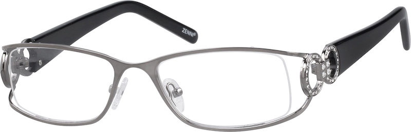 Gray Rectangle Glasses #676112