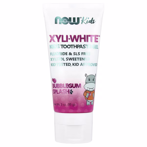 NOW Foods, Xyli-White™, Kid's Toothpaste Gel, Bubblegum Splash, 3 oz (85 g)