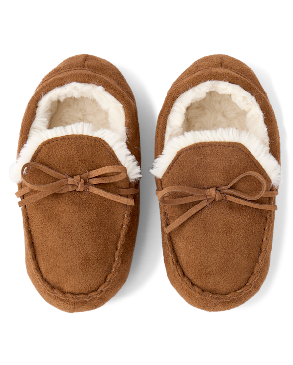 Kids Moccasin Slippers - brown