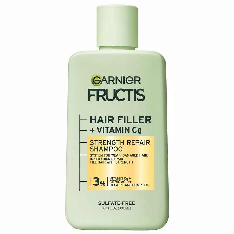 Garnier Fructis Hair Filler Strength Repair Shampoo With Vitamin Cg For Weak, Damaged Hair, 10.1 fl oz