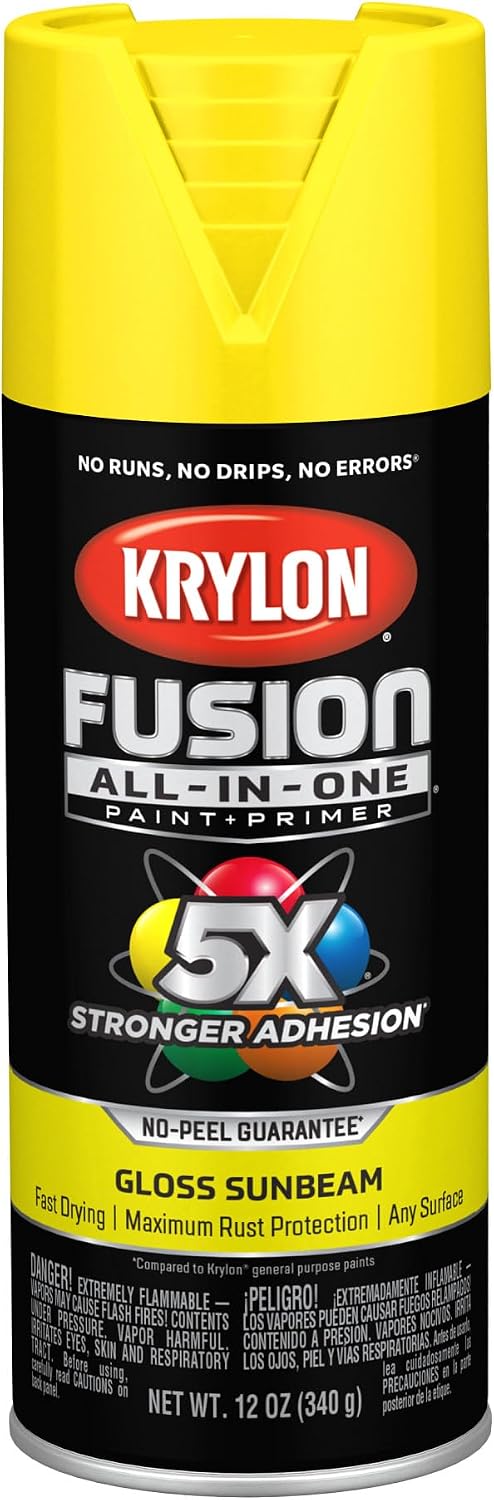 Krylon Fusion All-In-One Gloss Spray Paint & Primer, Sunbeam - 1 Each