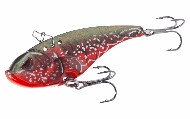 Cabela's Mean Eye Blade Bait - 2-1/8" - 1/2 oz. - Red Craw