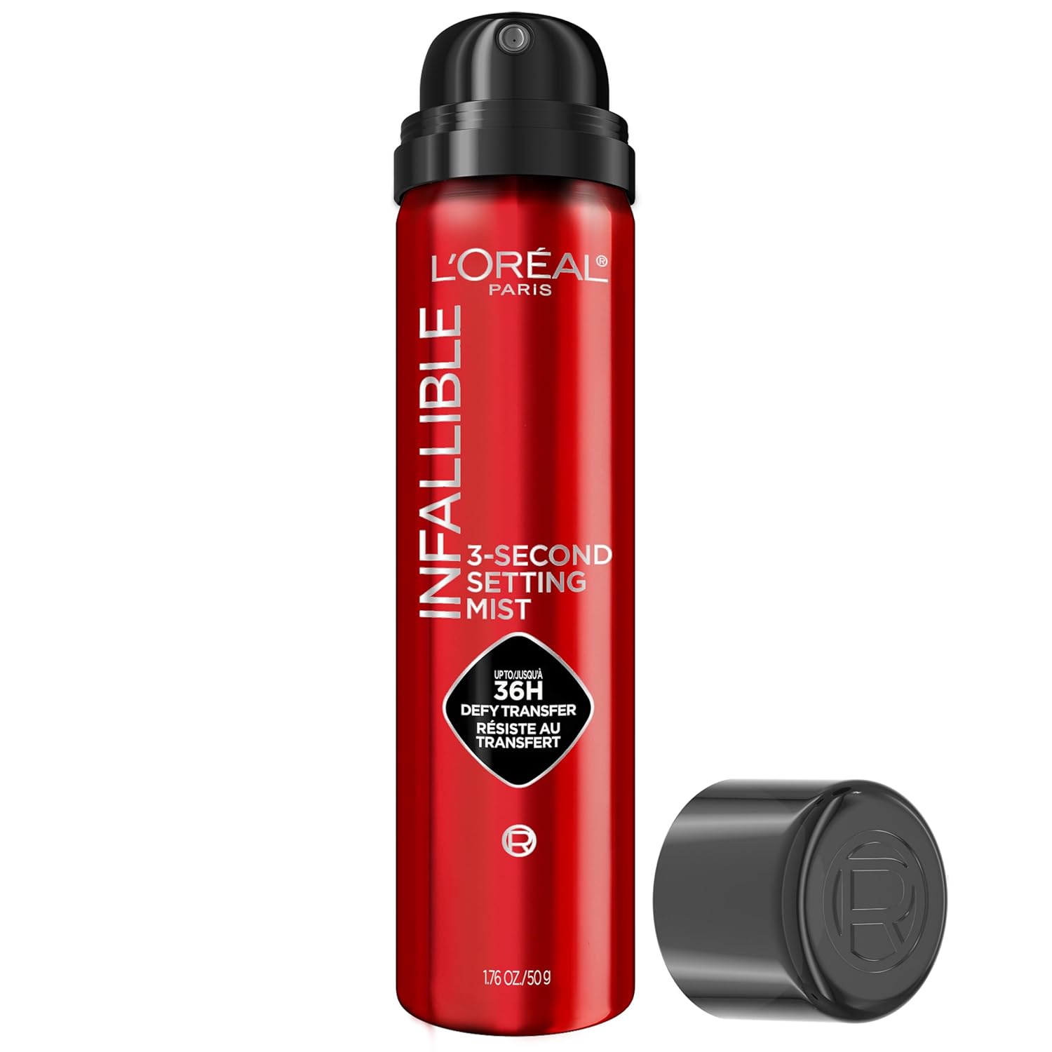L'Oreal Paris Infallible 3-Second Setting Spray, Up to 36HR Wear, 1.76 oz | Microfine Mist Dries Instantly to Lock in Makeup, Waterproof, Non-Sticky, Transfer and Smudge-Resistant Finish
