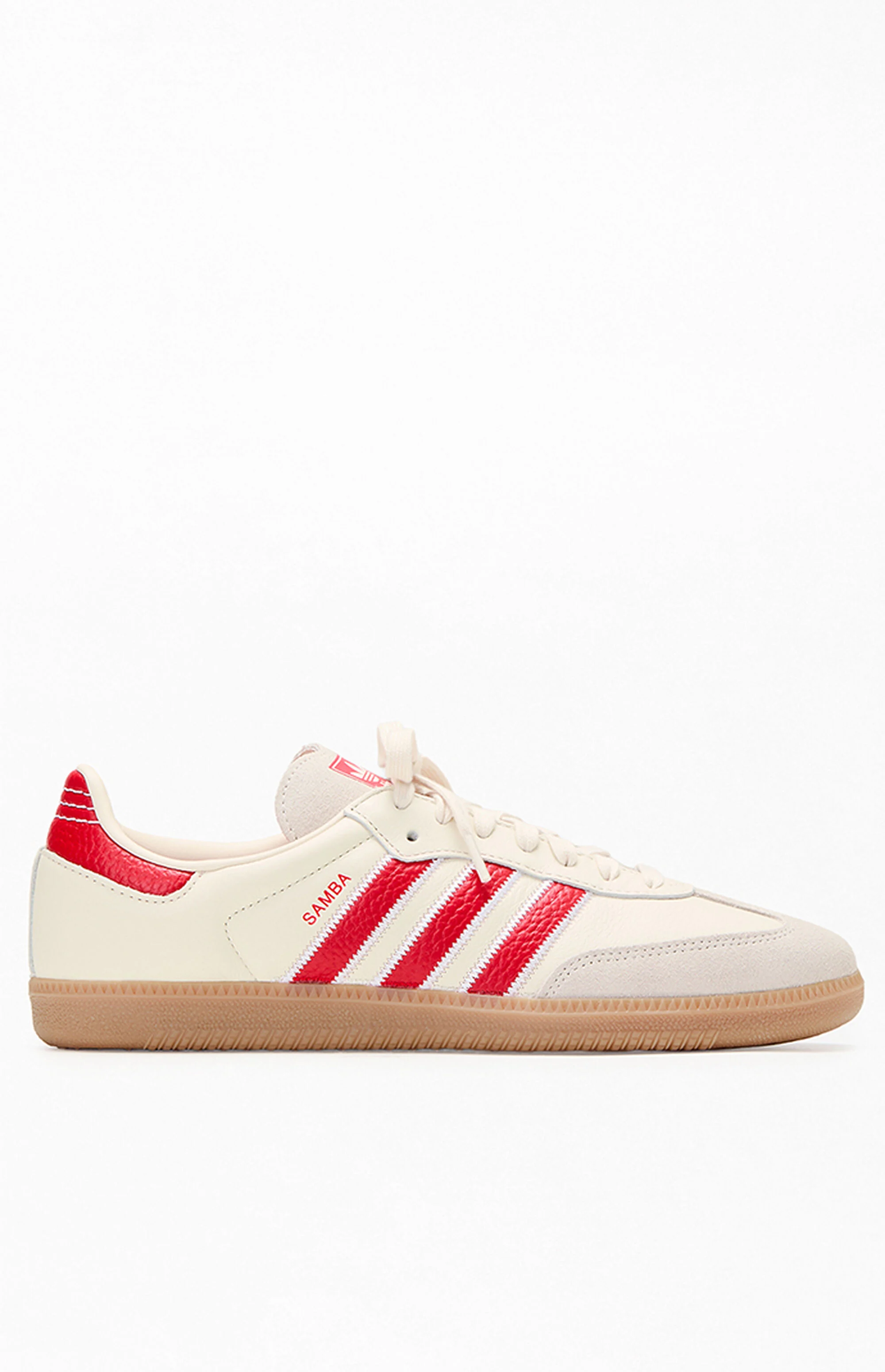adidas White & Red Samba OG Shoes