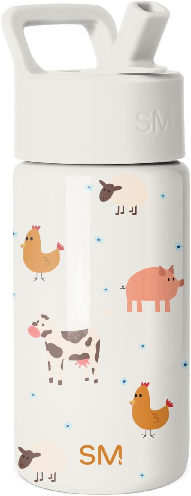 Simple Modern Kids Water Bottle & Toddler Cup | 14oz | Farm Animals | Insulated Stainless Steel Toddler Water Bottle, Kids Tumbler with Straw | Spill Proof for School, Girls, Boys | Farm Animals