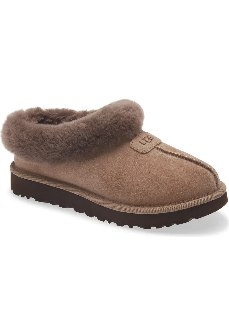 Tazzette Genuine Shearling Collar Slipper