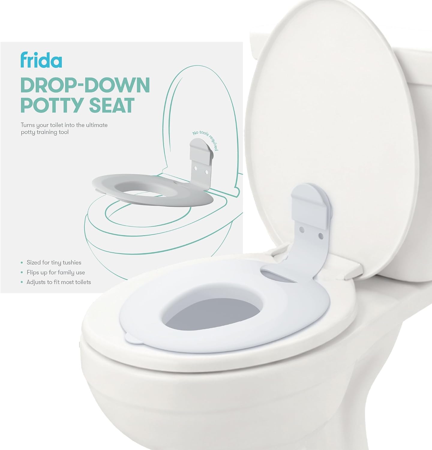 Frida Baby Drop Down Potty Training Seat for Toddlers & Kids, Easy to Clean