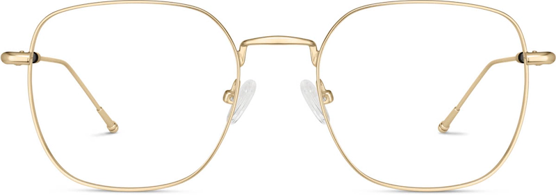 Gold Square Glasses #3234014