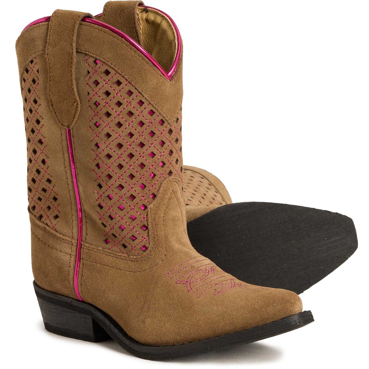 SMOKY MOUNTAIN BOOTS Little Girls Magnolia Cowgirl Boots - Leather
