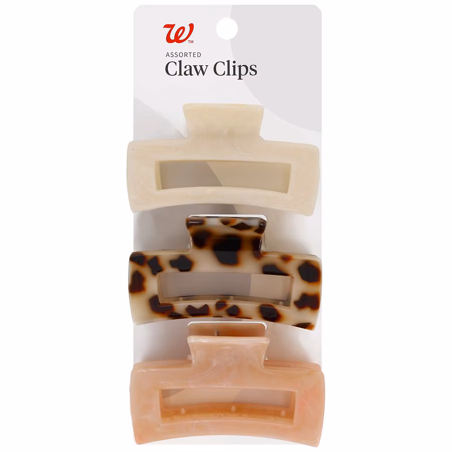 Walgreens Assorted Claw Clips, 3.0 ea