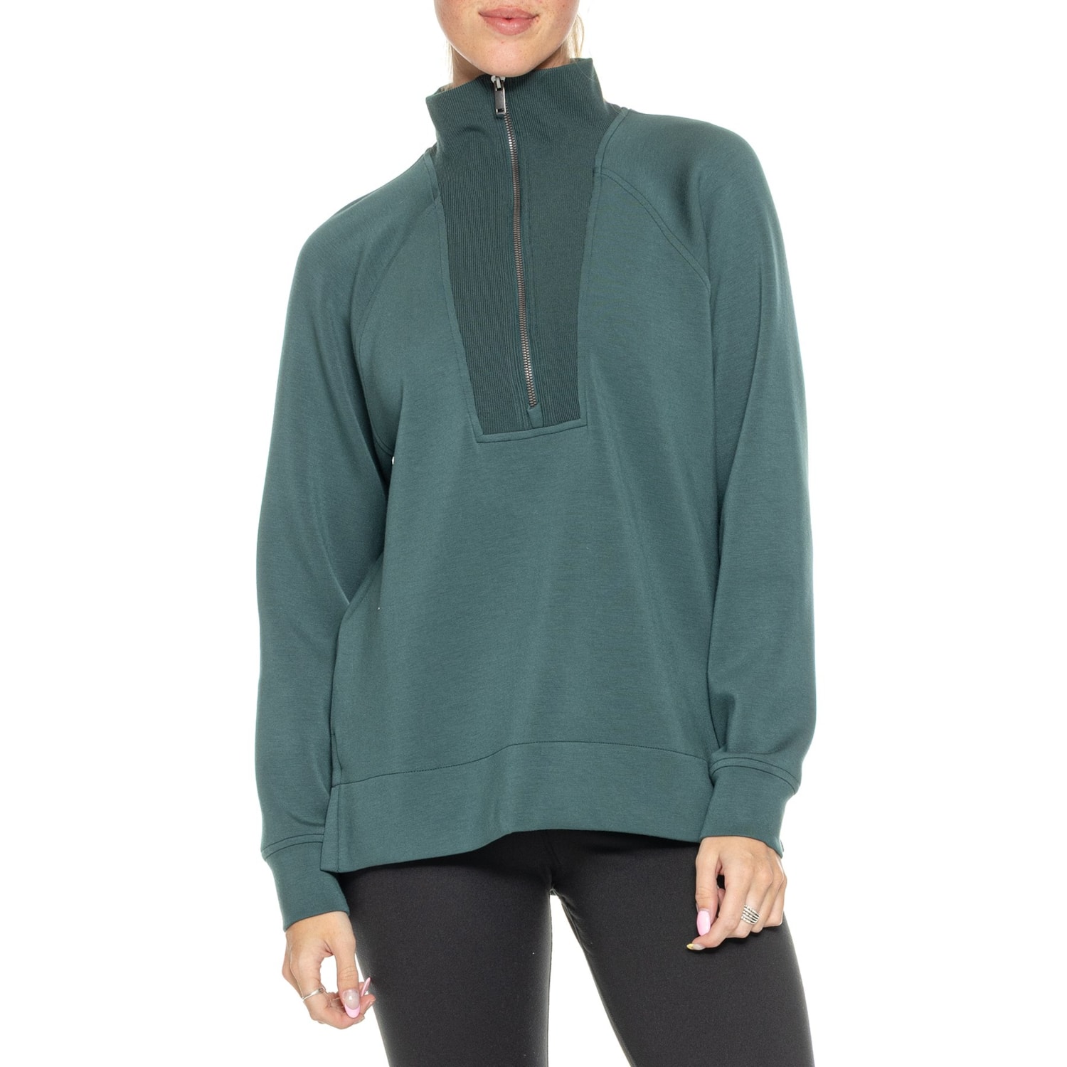 Spanx AirEssentials Tunic Sweater - Zip Neck