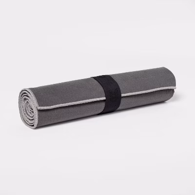 Yoga Mat Towel Gray- All In Motion™: Polyester Sports Accessory