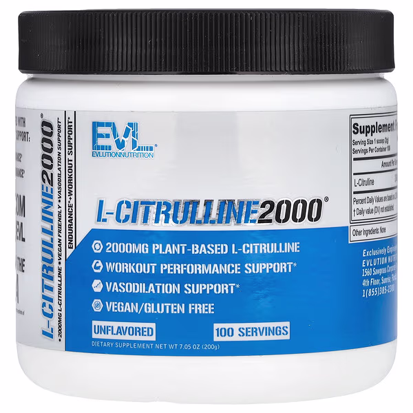 EVLution Nutrition, L-Citrulline 2000, Unflavored, 7.5 oz (200 g)