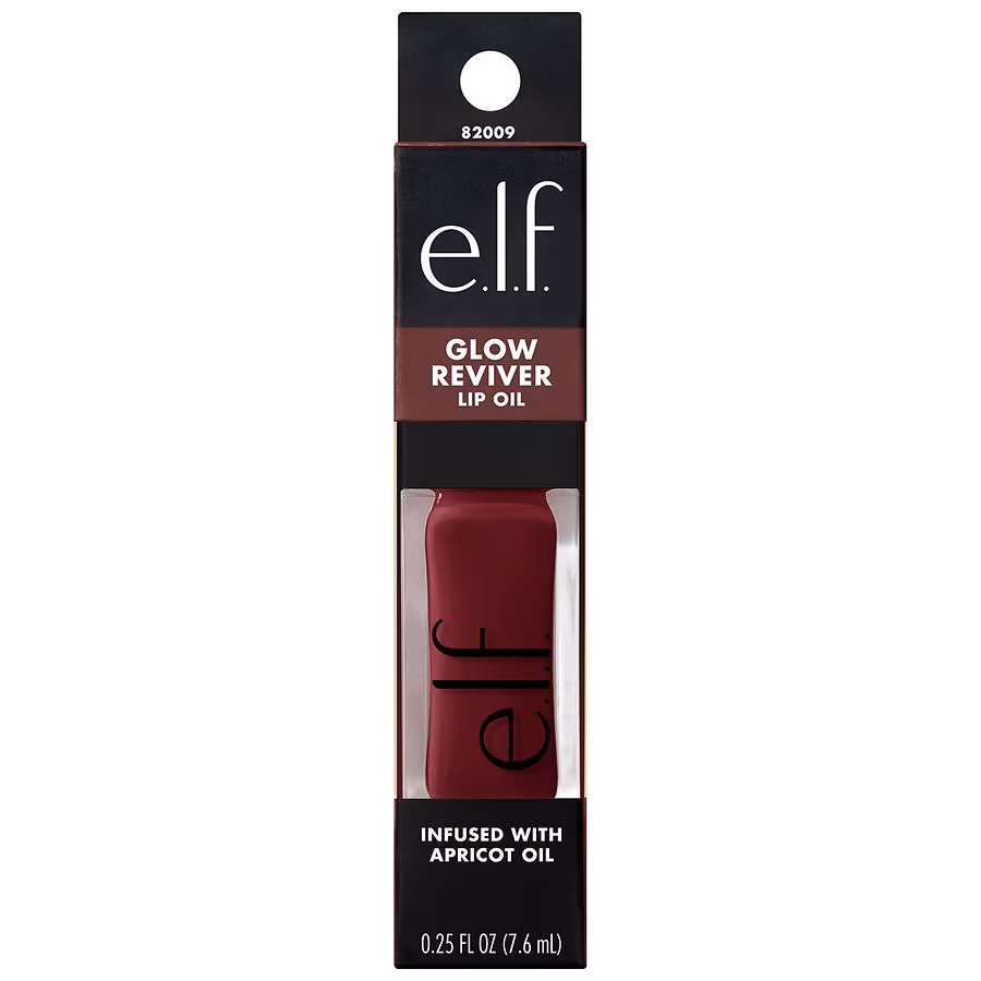 e.l.f. Glow Reviver Lip Oil, Coral Fixation, 0.25 fl oz