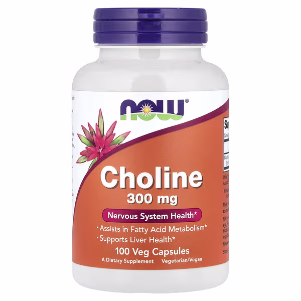 NOW Foods, Choline , 300 mg , 100 Veg Capsules