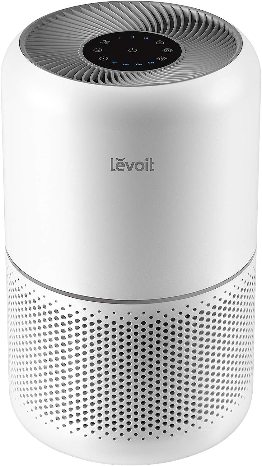 Levoit Air Purifier for Home Pets Hair Allergens in Bedroom Quiet Purifiers | Quiet HEPA Sleep Mode, Remove 99.97% Dust Pollen Smoke Pet Odor, AHAM VERIFIDE, Core300-P, Up to 1073 ft², White