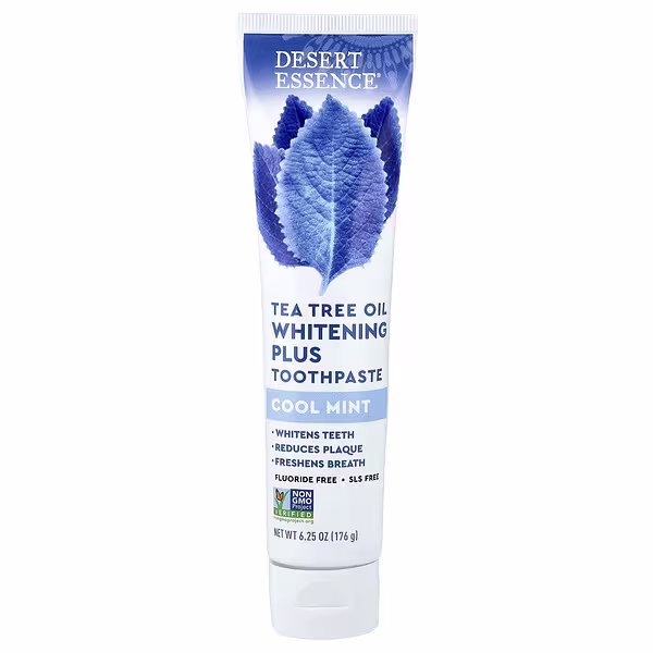 Desert Essence, Tea Tree Oil Whitening Plus Toothpaste, Cool Mint, 6.25 oz (176 g)