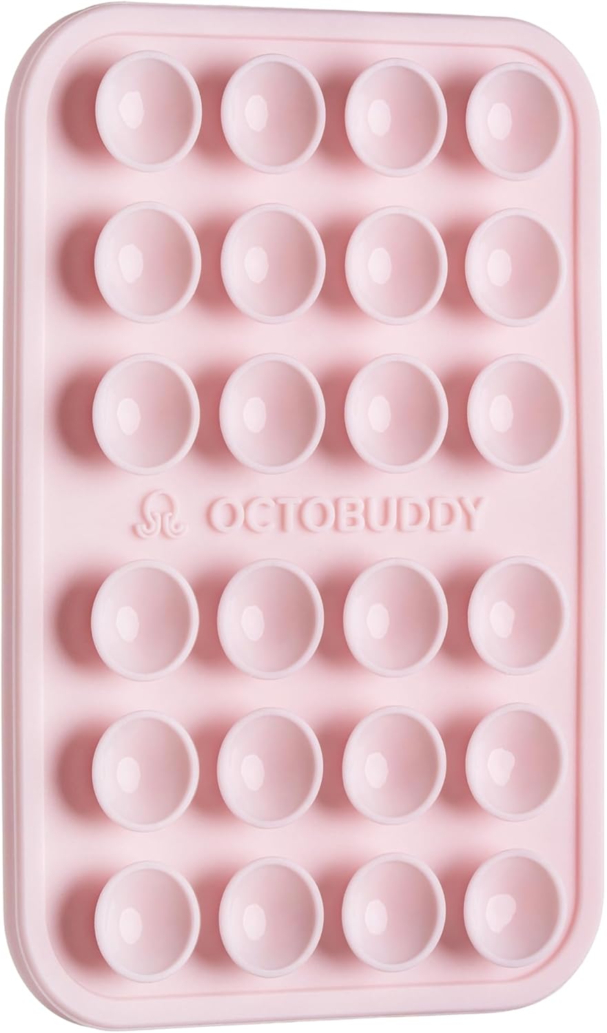 OCTOBUDDY Classic - Silicone Suction Phone Case Adhesive Mount, Chalk Pink