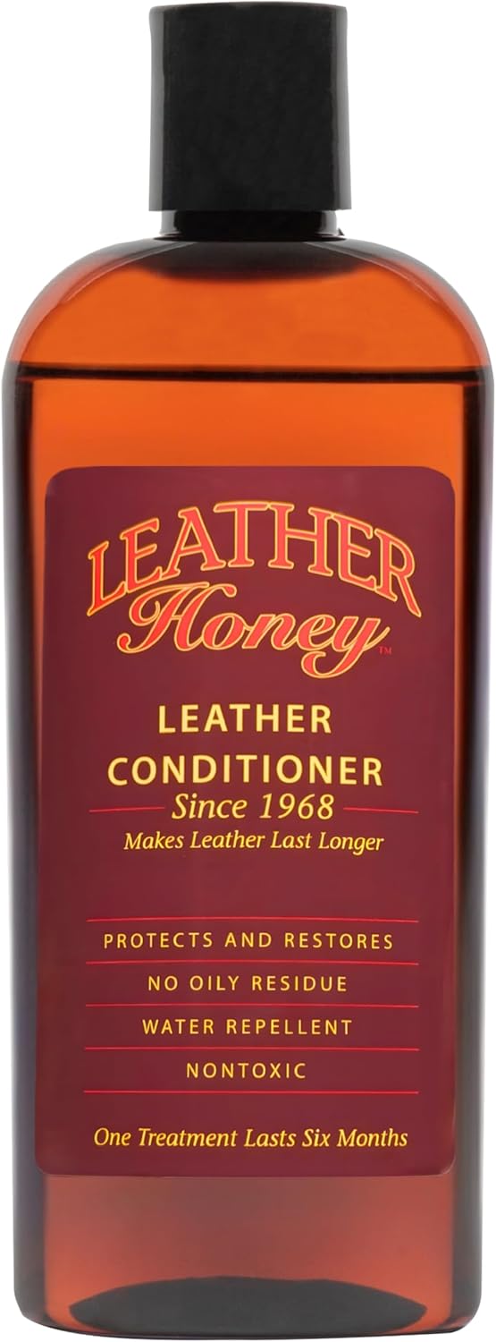 Leather Honey Leather Conditioner – Non-Toxic & Made in the USA Since 1968 | Restores & Protects All Leather — Auto, Furniture, Apparel, Shoes, Bags & Accessories. Safe For Any Color, Including White.