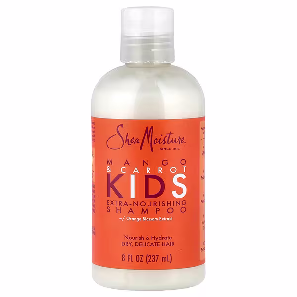 SheaMoisture, Kids Extra-Nourishing Shampoo, Dry, Delicate Hair, Mango & Carrot, 8 fl oz (237 ml)