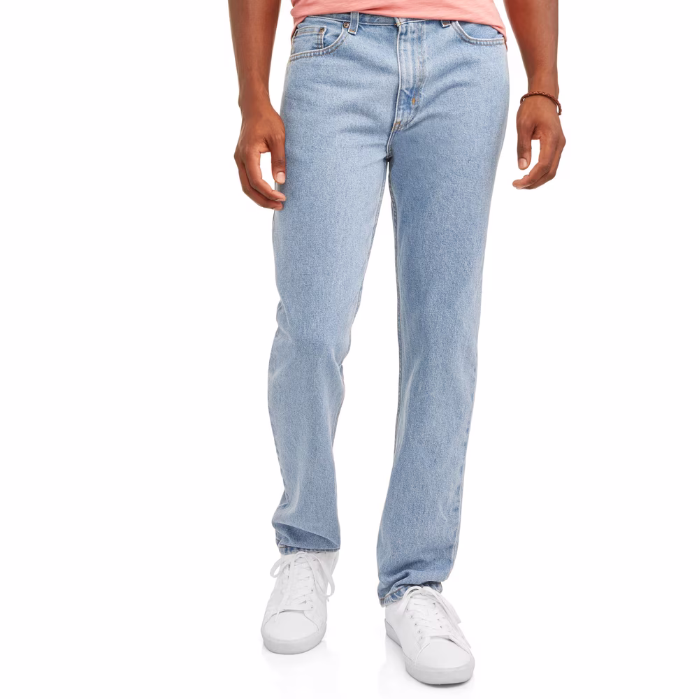 George Men's & Big Men's Classic Fit 100% Cotton Regular Fit Jeans