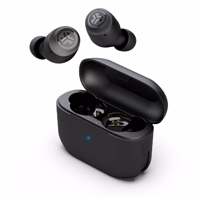 JLab GO Air Pop TWS Bluetooth Earbuds - Black: Sweat & Water-Resistant, 32-Hour Battery
