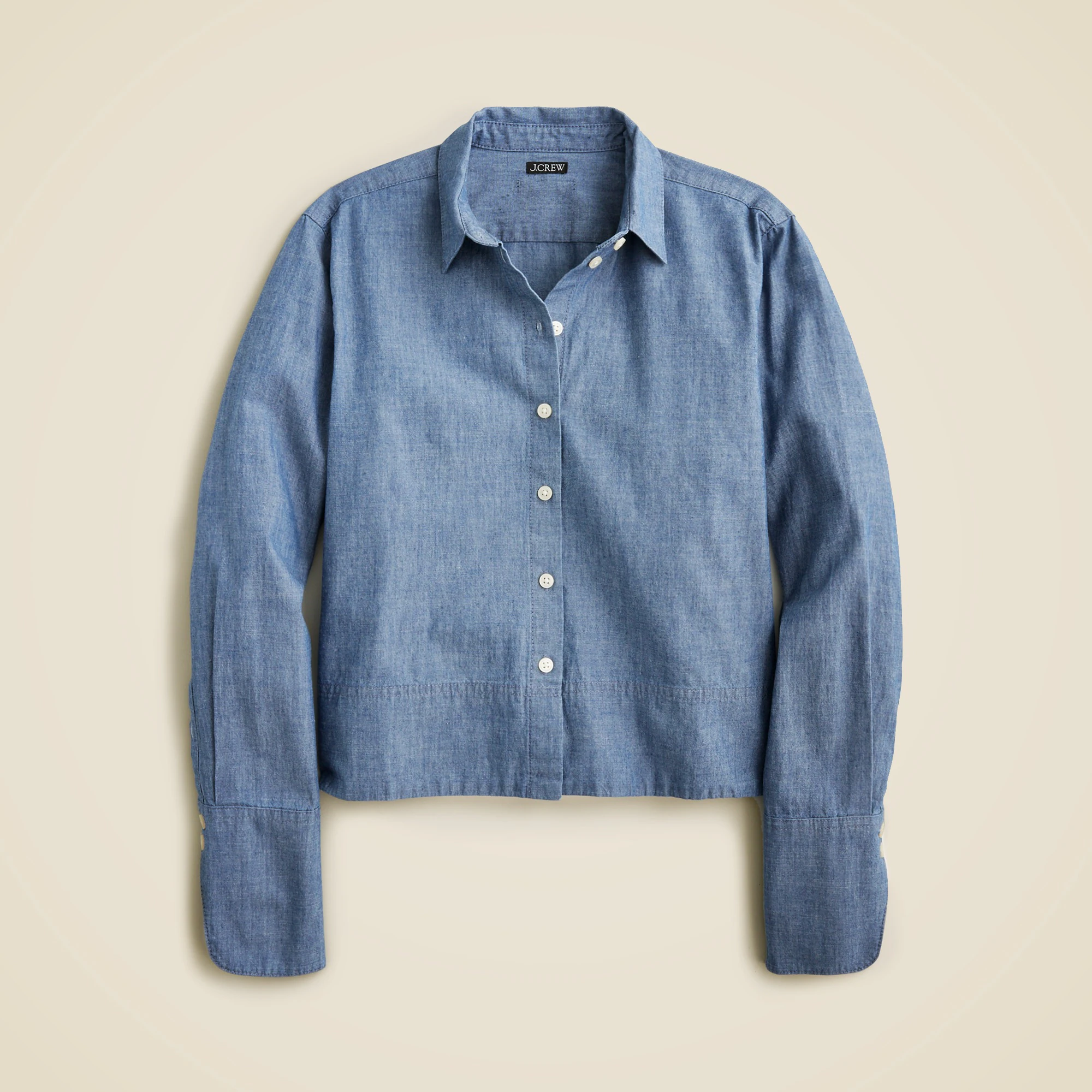 Cropped Garçon shirt in chambray