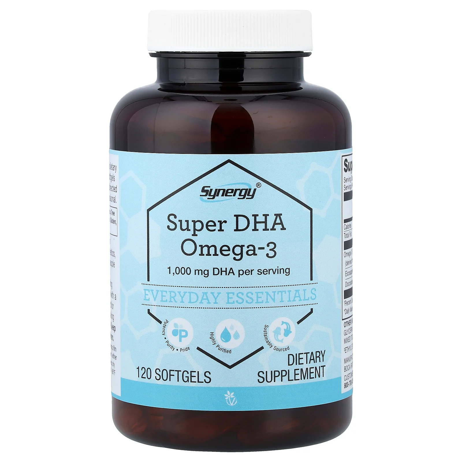 Vitacost, Synergy®, Super DHA Omega-3, 120 Softgels