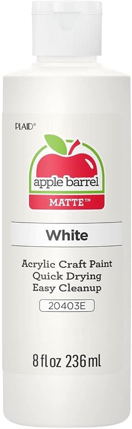 Apple Barrel Acrylic Paint in Assorted Colors (8 Ounce), 20403 White