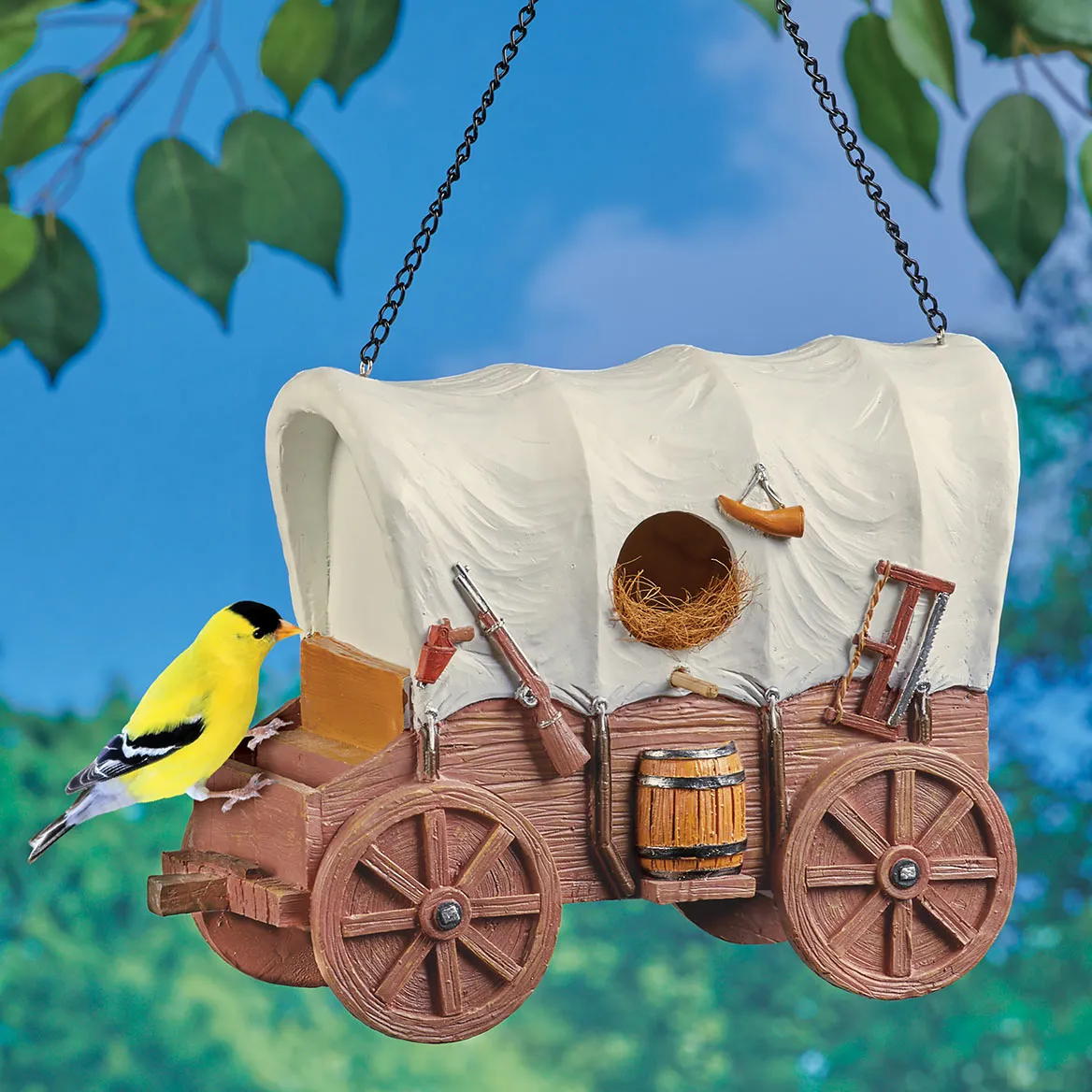 Covered Wagon Birdhouse