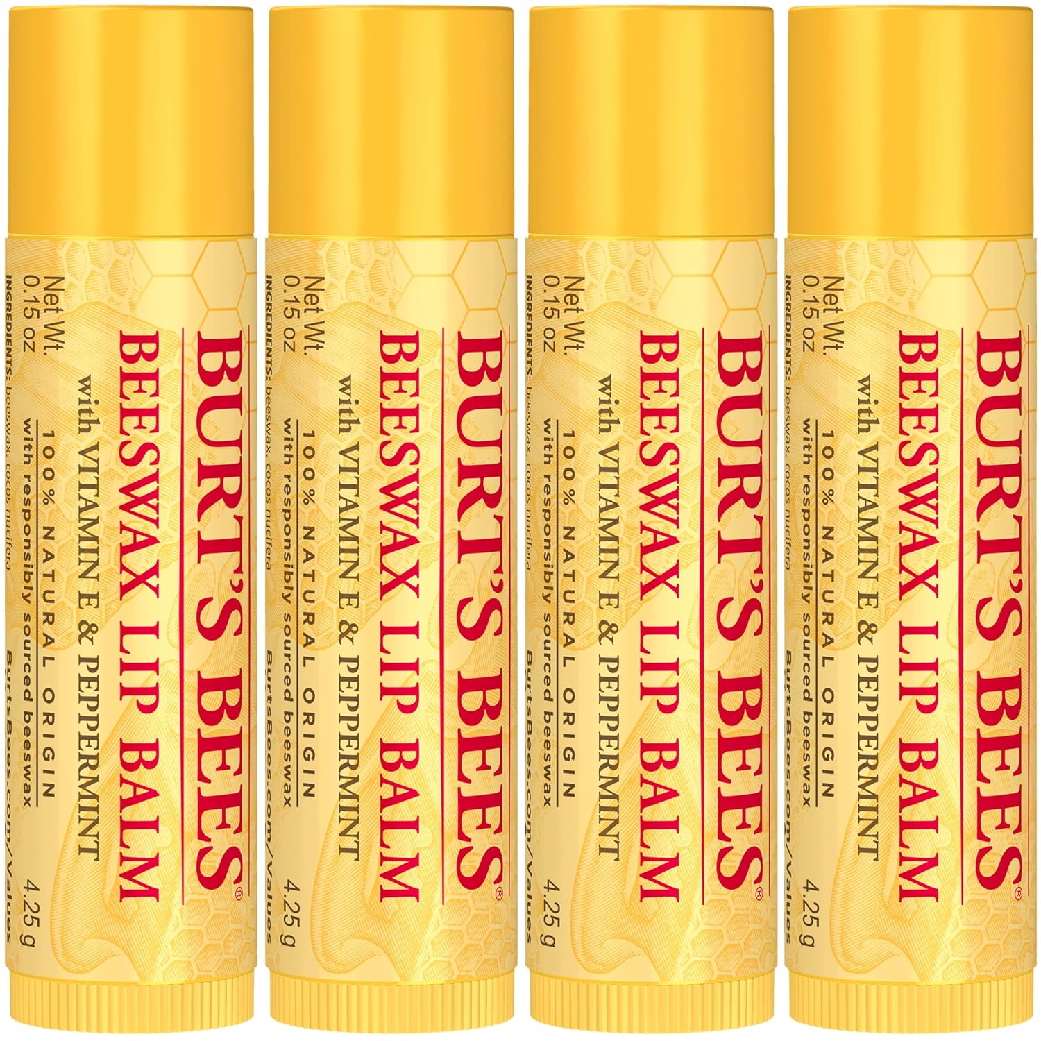 Burt's Bees 100% Natural Moisturizing Lip Balm (Original Beeswax)