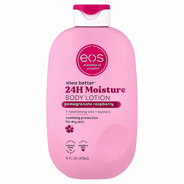 EOS, Shea Better™, 24H Moisture Body Lotion, Pomegranate Raspberry, 16 fl oz (473 ml)