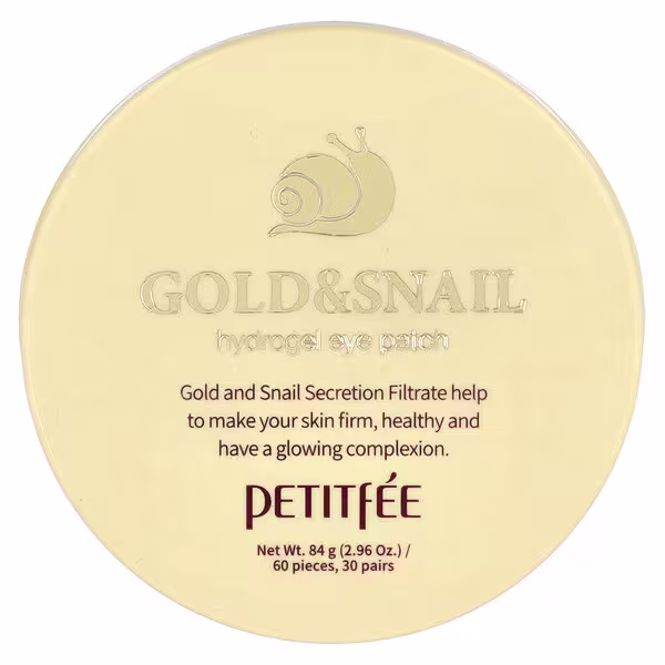 Petitfee, Gold & Snail Hydrogel Eye Patch, 60 Patches