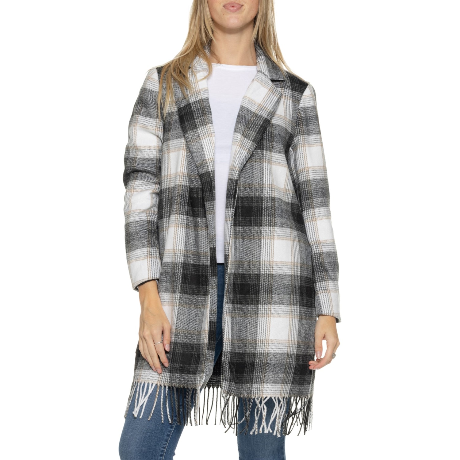 Hatley Plaid Fringe Jacket