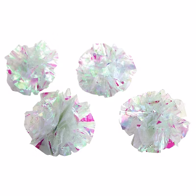 Pounce & Chase Mylar Crinkle Balls Cat Toys - 4pk - Boots & Barkley™