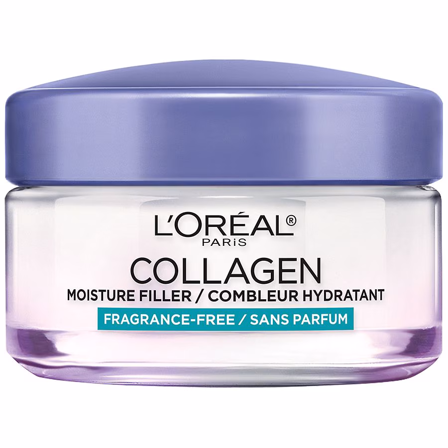 L'Oreal Paris Collagen Moisture Filler Facial Moisturizer, Anti-Aging, 48 Hour Hydration Fragrance Free, 1.7 oz