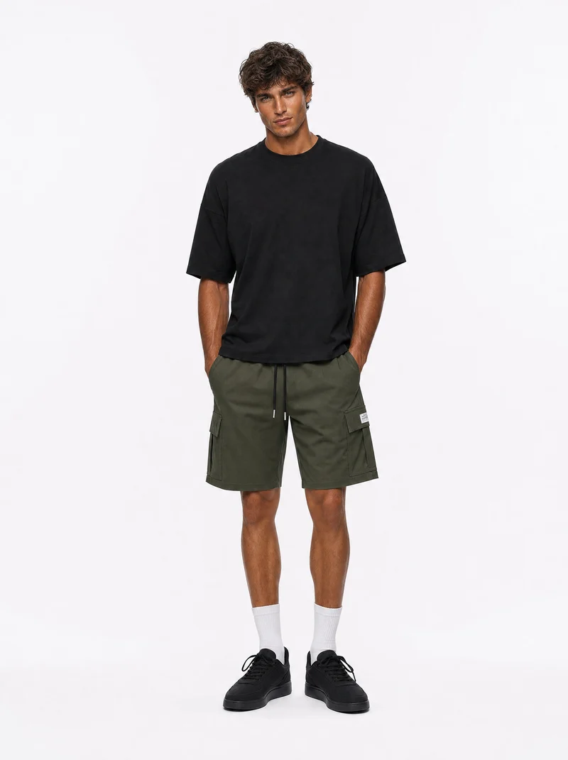 Drawstring Cargo Shorts